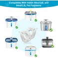 thumbnail image 2 of Cat Water Fountain .L/oz Automatic Stainless Steel Pet Fountain Water Levels Window can be Checked Dog Water Dispenser UltraQuiet Pump for Multiple Pets ( Filters & Sponge, 2 of 7