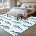 thumbnail image 4 of 5'x7' Area Rugs, Coastal Fishes Indoor Outdoor Area Rug for Living Room Bedroom, Summer Watercolor Ocean Animals Washable Bathroom Rugs Kitchen Floor Carpet Mats Home Decor Aesthetic, 4 of 8