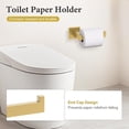 thumbnail image 3 of Bathroom Accessory Set Brushed Gold Towel Ring Set Stainless Steel Toilet Paper Holder Towel Ring Robe Hook Wall Mount, 3 of 6