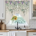 thumbnail image 6 of Eucalyptus Leaves Swag Curtains for Kitchen/Bedroom/Living Room, Sage Green Summer Botanical Weeping Scalloped Curtains 63 Inch Long, Window Swag Topper Curtains Valances 2 Panels Set 36"x63", 6 of 8