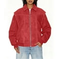 thumbnail image 4 of RXMEKW Cropped Jacket Women, Vintage Leather Jacket with Oversized Functional Pockets, 4 of 7