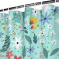 thumbnail image 4 of Botanical Bee Flower Shower Curtain for Bathtubs, Quick-Dry Polyester 36x72, Includes Hooks, Colorful Garden-Inspired Decor, 4 of 5