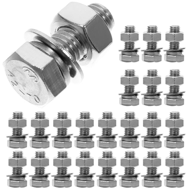 Kit de Boulons et Écrous en Acier Inoxydable 20 Pcs Vis Robustes pour Machine