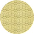 thumbnail image 1 of Ahgly Company Machine Washable Indoor Round Transitional Sun Yellow Area Rugs, 3' Round, 1 of 7
