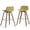 Acid Green, variant on Pemberly Row Set of 2 Bentwood Bar Height Stools in Aqua Blue Linen Fabric