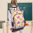 thumbnail image 7 of FORMRS School Backpack 17" Student Travel Bag with Laptop Compartment, Yellow Pink Stars, 7 of 7