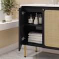 thumbnail image 2 of Sink Vanity Cabinet, White Black, Wood, Hotel Bedroom Bathroom, Modern Contemporary HB36416, 2 of 15