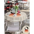thumbnail image 5 of Outdoor Tablecloth with Umbrella Hole for Patio/Picnic/Party/Camping, Abstract Art Sun Waterproof Table Cloth Round Cover Washable, Modern Art Orange Round Rustic (Dia 54"), 5 of 8