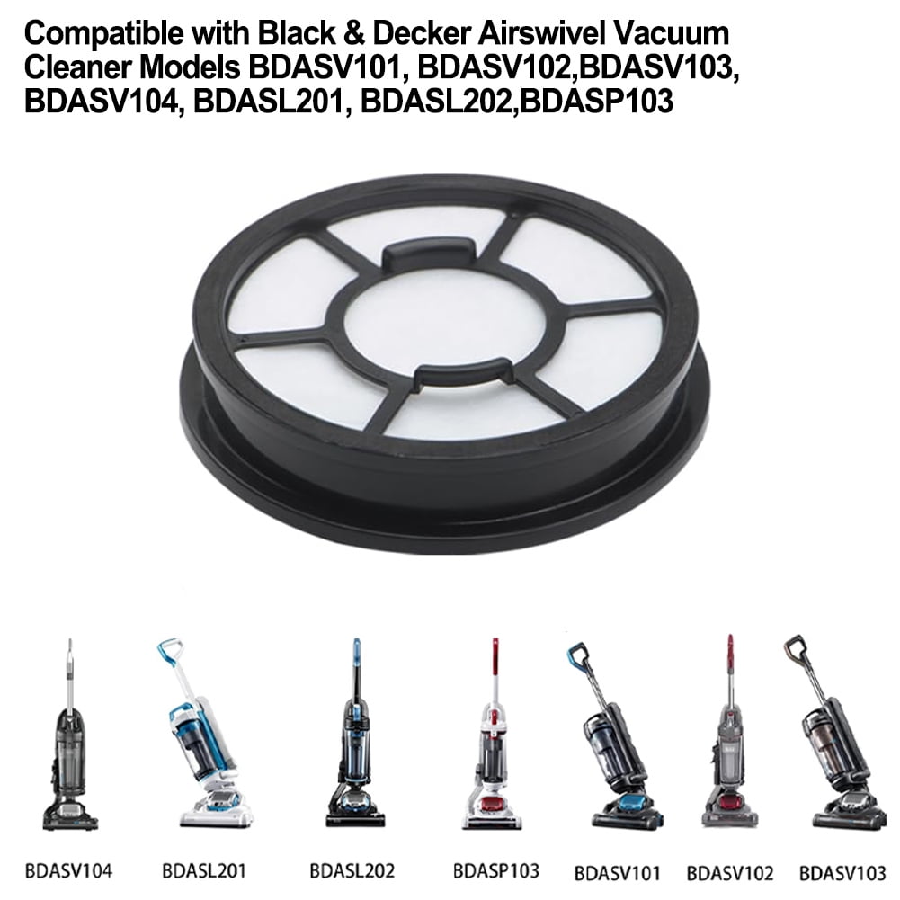 1 Pack HEPA Vacuum Filter Compatible with Black & Decker Airswivel Vacuum  Cleaners BDASV101, BDASV102, BDASV103, BDASV104, BDASL201, BDASL202