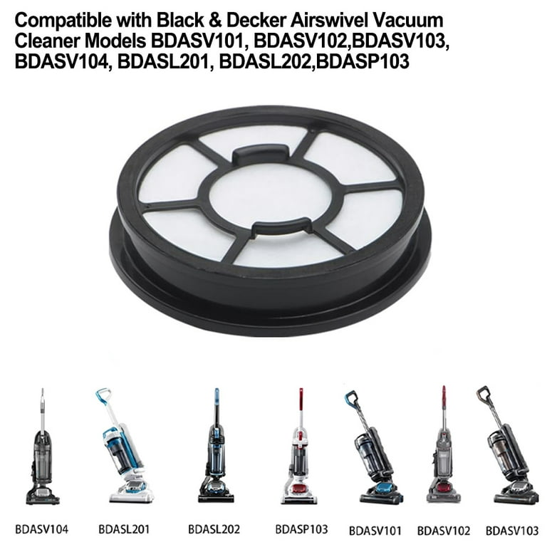  1 Pack HEPA Vacuum Filter Compatible with Black & Decker  Airswivel Vacuum Cleaners BDASV101, BDASV102, BDASV103, BDASV104, BDASL201,  BDASL202, BDASP103 : Home & Kitchen