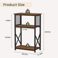 thumbnail image 2 of Snughome 10 Gallon Fish Tank Stand, 3 Tier Aquarium Stand with Storage, Heavy Metal Reptile Tank Stand, Holds 220lbs, 20.47" x 11.42" x 30.91", Rustic Brown, 2 of 8