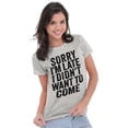 thumbnail image 4 of I Didn't Want to Come Introvert Funny Womens Fitted Plus Size Graphic Tee Brisco Brands 3X, 4 of 5