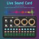 thumbnail image 5 of Tarjeta de sonido en vivo Bluetooth 5.0 Reducción de ruido 6 Cambios de sonido Señal estable Mezclador de sonido profesional para transmisión en vivo Negro, 5 of 5