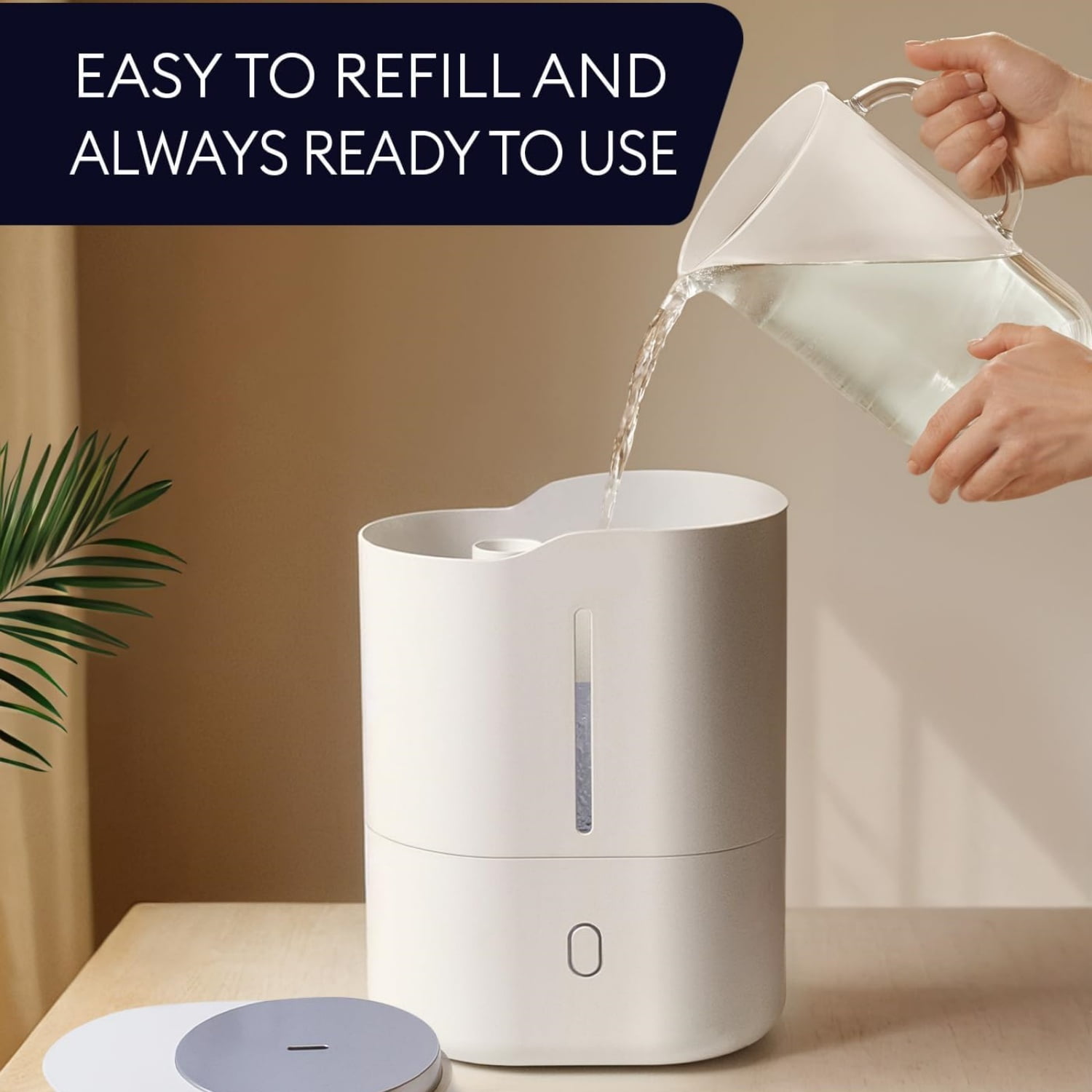 Ultrasonic Cool Mist Humidifier for Bedroom, Large Rooms, Home, 4L - Easy Fill & Clean Humidifier for Plants w/Auto Shut-off, 40H Runtime - Quiet, Top Fill Air Humidifier