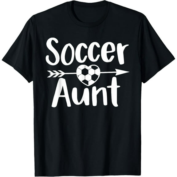 Soccer Aunt Heart Sport Lover Auntie Mother's Day T-Shirt