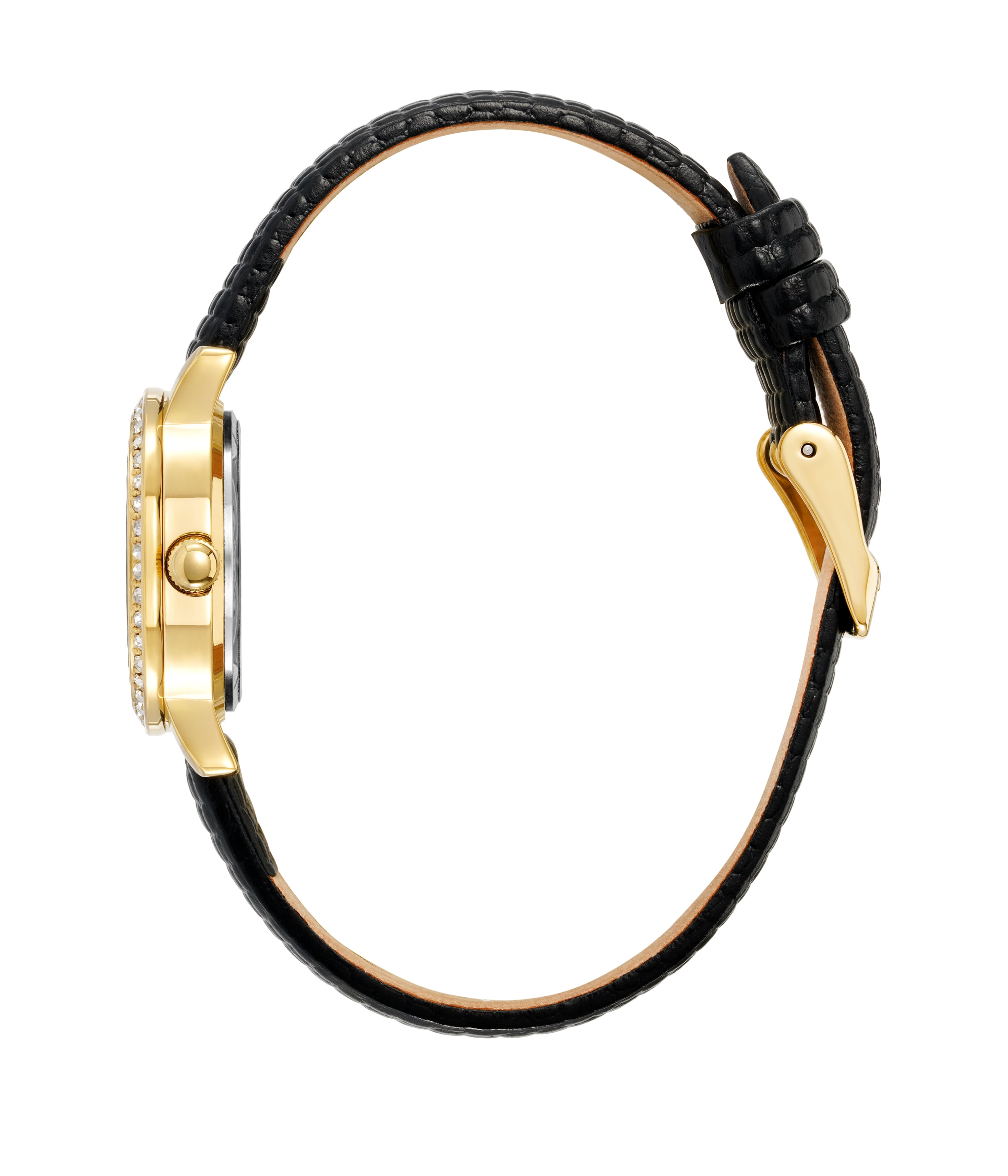 Armitron Adult Women's Analog Leather Black 32mm Wristwatch