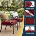 thumbnail image 3 of Kimunuk 2Pcs Outdoor Chair Cushions Slipcovers, 17" x 16" Replacement Waterproof Non-Slip Patio Seat Cushion Covers with Handle,Burgundy, 3 of 7