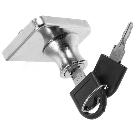1 Set Sliding Glass Door Lock with Key Ratchet Security Lock for Display Case Showcase