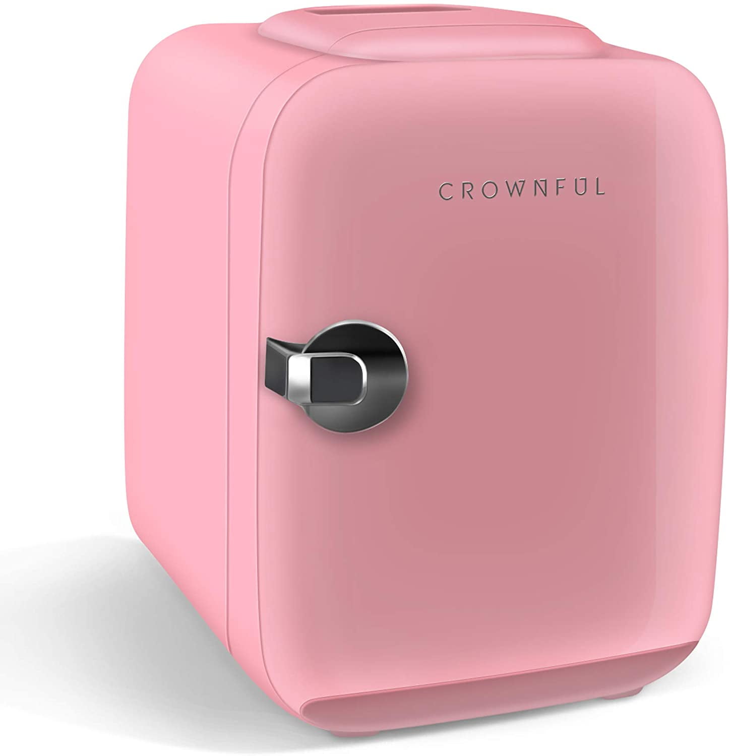 CROWNFUL Mini Fridge, 4 Liter/6 Can Portable Cooler and Warmer Personal  Fridge for Skin Care, Cosmetics, Food，Great for Bedroom, Office, Car, Dorm,  