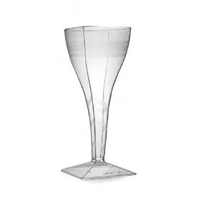 

1 Piece 8 oz Plastic Square Wine Glasses Pack of 6 2 packs