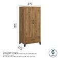 thumbnail image 5 of Bush Home Bush Furniture Somerset Large Armoire Cabinet, Fresh Walnut, 5 of 6