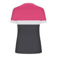 thumbnail image 3 of Fmbrln Womens Plus Size Summer Short Sleeve T-Shirts Fashion V Neck Color Block Tops Casual Loose Vacation Beach Tees Blouse, 3 of 5