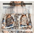 thumbnail image 3 of Cuteduck Women Plus Size Printed Tunic 3/4 Sleeve Fall Pleated Round-neck Casual Loose Ruffled Top 1X-4X, 3 of 7