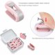 thumbnail image 2 of Clip para funda nórdica, clip para sábanas, soporte antideslizante sin agujas, accesorios de ropa de cama, juego de 6, color rosa, 2 of 5
