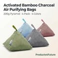 thumbnail image 2 of 4 Pack of 200g Naturally Activated Air Purifying Bags & 56 Colorful Push Pin Magnets | Natural Home Deodorizer Bags | 7 Assorted Color Strong Magnetic Push Pins | Organic, Eco Friendly, 2 of 4