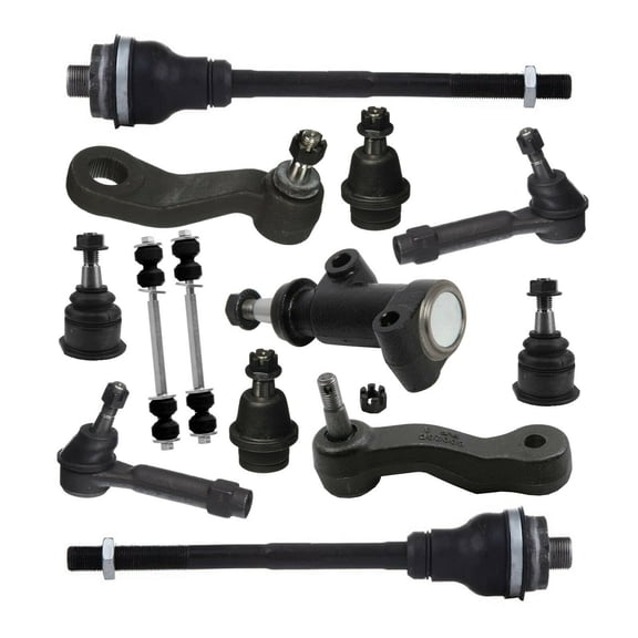 13 Pc Steering & Suspension Inner Outer Tie Rod Ends Idler Pitman Arm Sway Bar Links Upper Lower Ball Joints Models Kit w/ Torsion Bar Suspension Fits select: 1999-2006 CHEVROLET SILVERADO