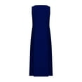 thumbnail image 4 of Summer Fashion Dresses for Womens 2026 Plus Size Sleeveless Cotton And Linen Round Neck Solid Color Long Dress With Pocket, 4 of 5