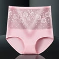 thumbnail image 2 of DJskiyers Tummy Control Panties for Women Full Coverage Cotton Underwear Floral High Waist Briefs Seamless Comfort Underpants, 2 of 3