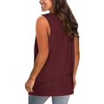 thumbnail image 2 of Vedolay Tank Tops Women's Summer Sleeveless Tank Tops Blouse Loose Casual V Neck Blouses Shirt, XL, 2 of 3