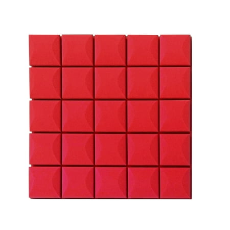 Dezsed Home Decor Wall Stickers Clearance 4Pcs Acoustic Foam Sound Stop Absorption Sponge Studio KTV Soundproof Red
