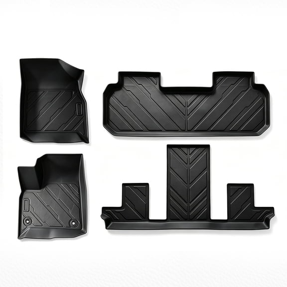 kimllier Weather Rubber Liners Floor Mats Replacement for Traverse 7 Seat 2018 2019 2020 2021 2022 2023 2024 2025