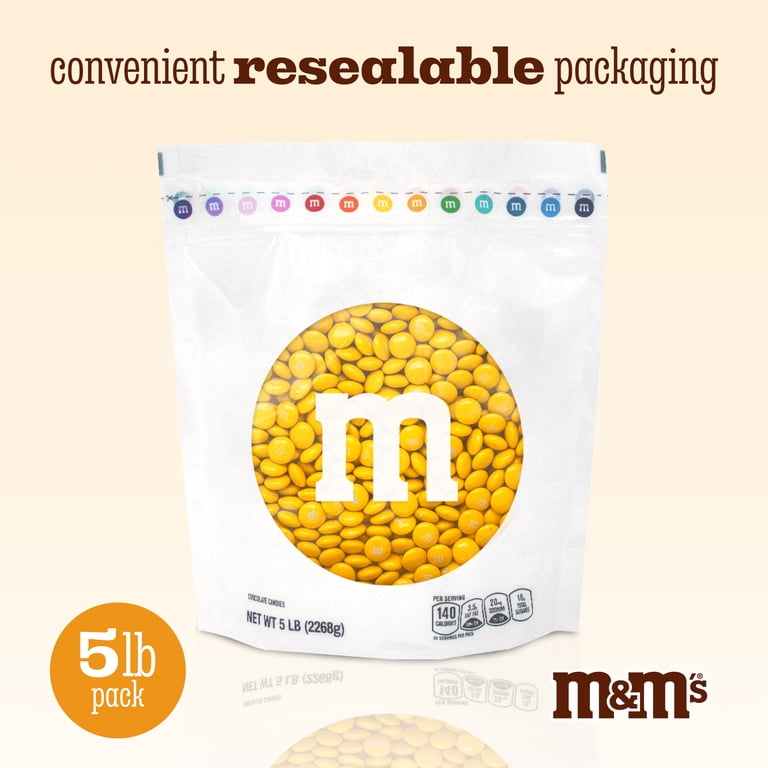 M&M'S World Dark Yellow Milk Chocolate Candy 5lb Bag for