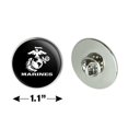 thumbnail image 6 of Marines Text USMC White Logo on Black Officially Licensed Metal 1.1" Tie Tack Hat Lapel Pin Pinback, 6 of 8