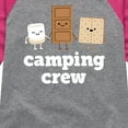 thumbnail image 3 of Instant Message - Camping Crew Smores - Toddler & Youth Girls Raglan Graphic T-Shirt, 3 of 5