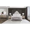 thumbnail image 3 of Michael Amini Malibu Crest Queen Scalloped Poster Bed - Porcelain/Chardonnay, 3 of 15