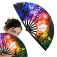 thumbnail image 2 of GQDIN Large Folding Hand Rave Fan Popping Fans Clap Fans for Line Dancing, Portable Big Clacking Fan for Boots On The Ground Dance,Party,Decoration,Festival, 2 of 9