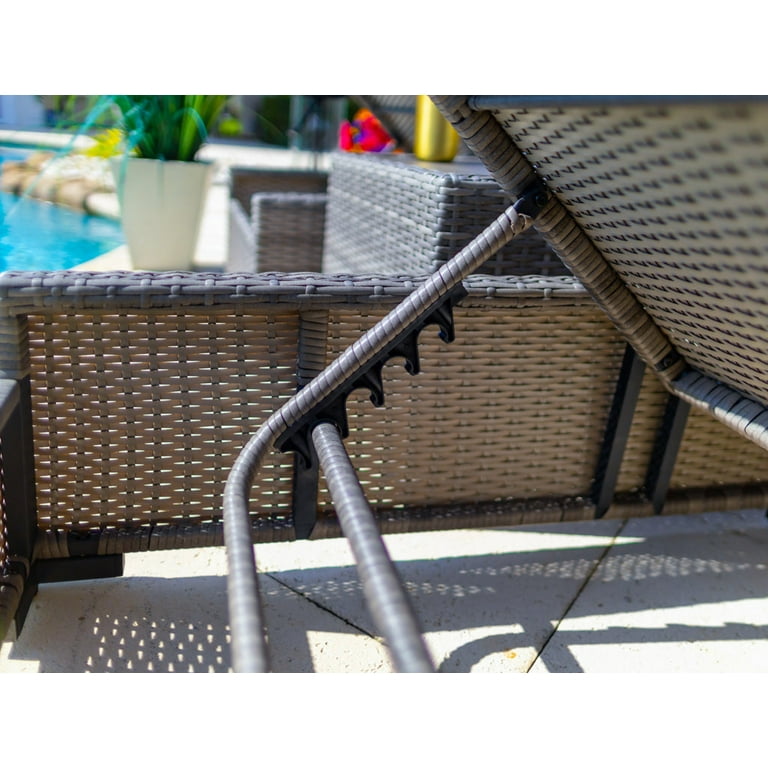 Flat weave rattan garden furniture hot sale