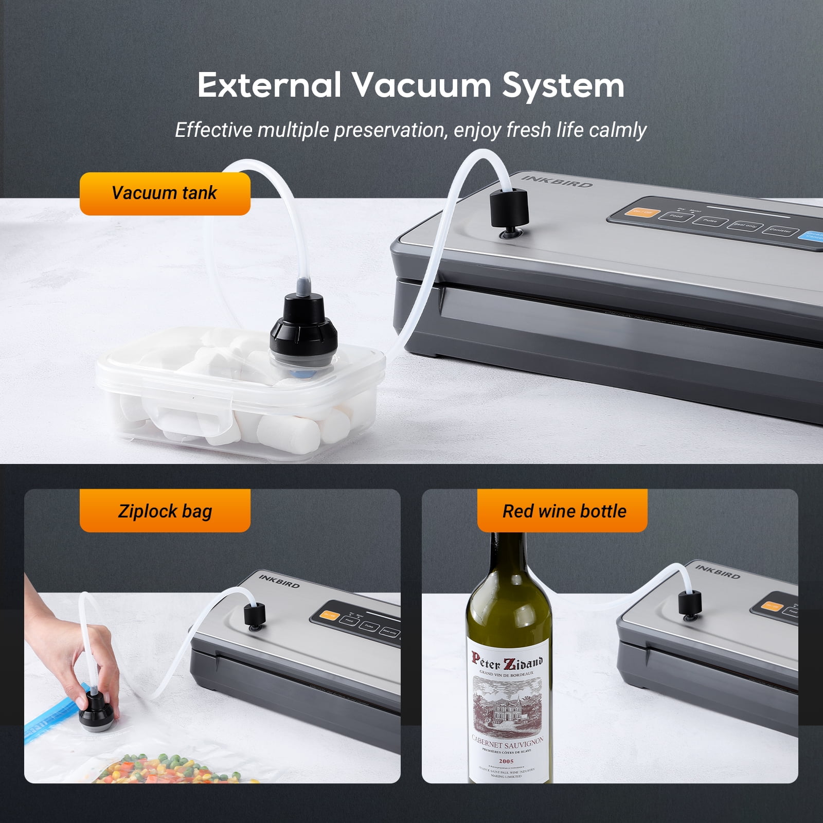 Inkbird Cordless Vacuum Sealer Machine Vacuum Sealers with Bag Cutter,90Kpa