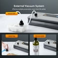 thumbnail image 6 of INKBIRD INK-VS06 Cordless Vacuum Sealer Machine with Starter Kit, -80kPa Food Vacuum Sealing, Built-in Cutter, Dry/Moist/Seal/Pulse/Canister Mode, Pro Food Preservation Kit, 6 of 12
