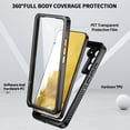 thumbnail image 2 of SaniMore for Samsung Galaxy S23 Plus IP68 Waterproof Case Built-in Screen Protector, Rugged PC Transparent [Not Yellowing Technology] Dustproof Heavy Duty Protective for Samsung S23 Plus, Black, 2 of 8