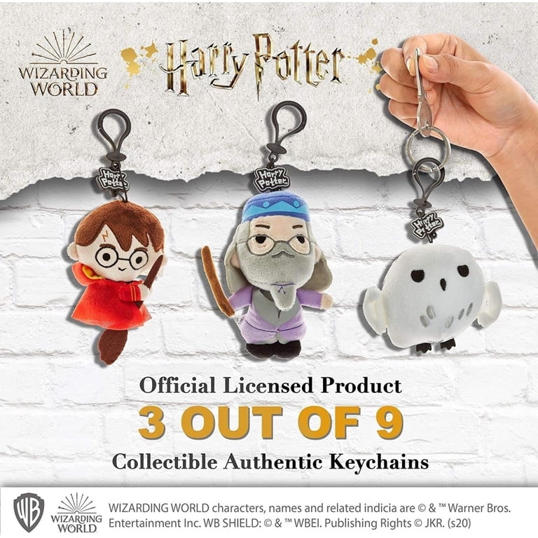 Harry Potter Plush Keychain 3pk Dumbledore Hedwig Hogwarts