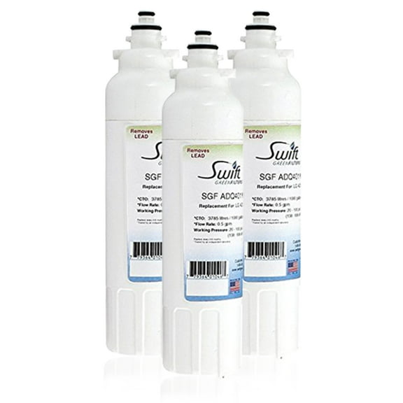 Swift Green Filters SGF-ADQ401 Compatible for LT800P,ADQ73613401 Refrigerator water Filter (3 Pack),Made in USA