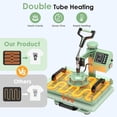 thumbnail image 2 of PNKKODW 12''x15'' Heat Press, 5-in-1 Digital Shirt Press Machine Heat Transfer Sublimation with 30oz Tumbler Press, Teflon-Coated Heat Plate, 360° Swing Away for Mugs Hat Plate Cap, Green, 2 of 8