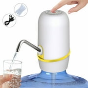 PUDHOMS 5 Gallon Water Dispenser - USB Charging Water Pump for 5 Gallon Bottle Universal Fit Water Bottle Pump Portable Electric Water Jug Dispenser Yellow Water Dispenser 5 Gallon for 2 3 5 Gallon