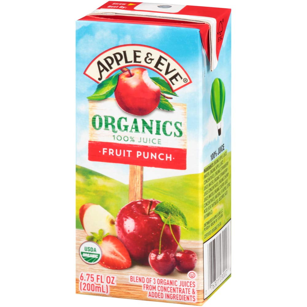 Apple & Eve Organics, Fruit Punch, 6.75 Fluidoz, 8 Count