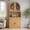 Oak-75inch, variant on 75" Tall Arched Storage Cabinet with Drawer, Farmhouse Kitchen Pantry with Charging Station, Microwave Stand and Adjustable Shelf, Coffee Bar Liquor Cabinet for Dining Room, Oak
